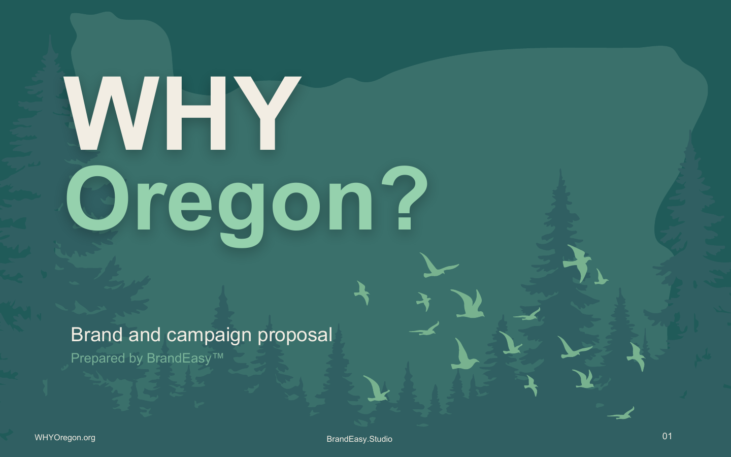 WHYOregon brand and campaign proposal cover